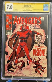 Avengers 57 1st app Vision Sign Sketch Roy Thomas