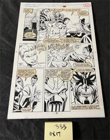New Warriors 24 Original Comic Art Page w/text