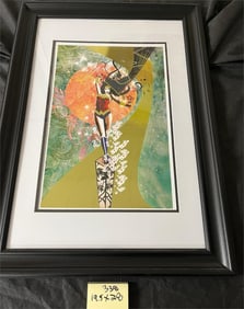 Wonder Woman Metallic Cherry Blossom Print Framed