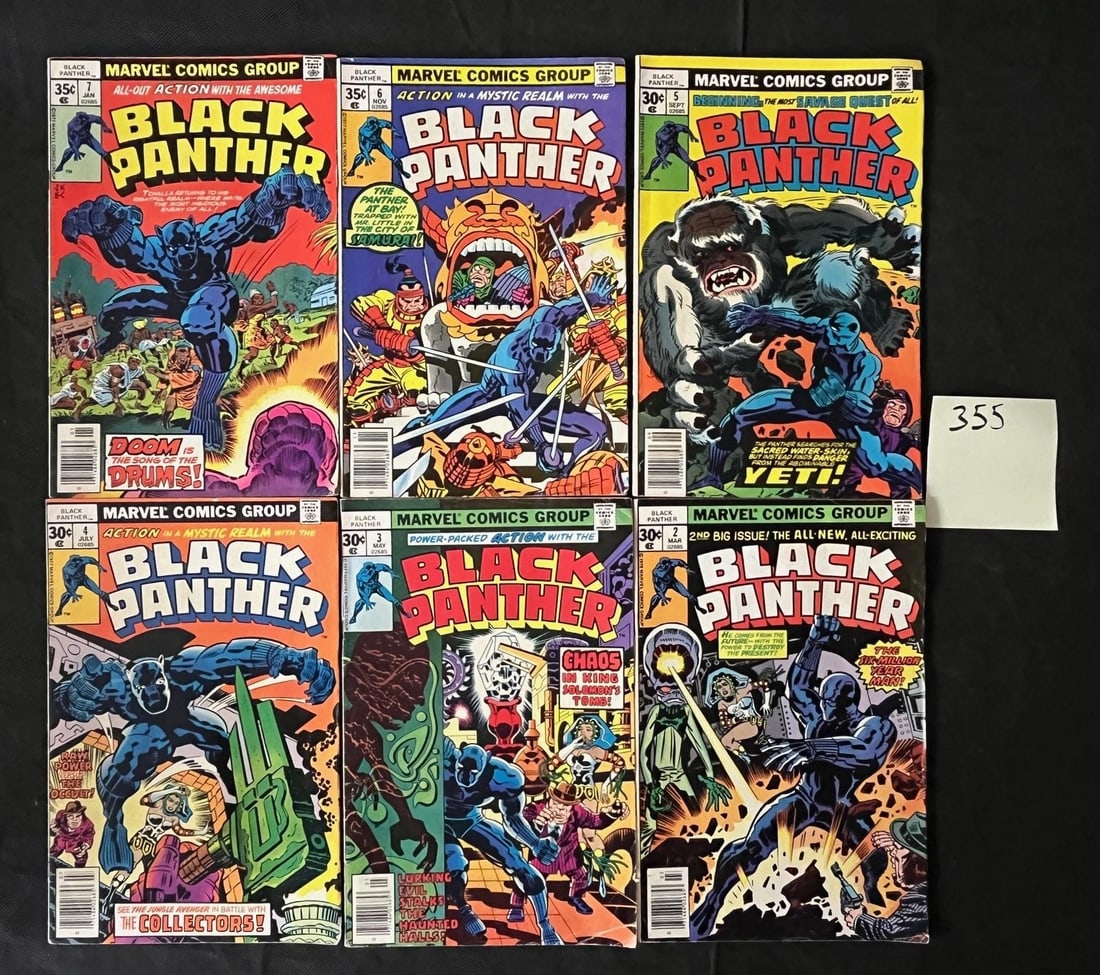 Black Panther 2-7 Jack Kirby Art Marvel Bronze Age: All items are sold as is. Please look at pictures carefully to determine what you believe are the condition of each lot. By choosing which card to use to register to bid, you authorize us to use the c