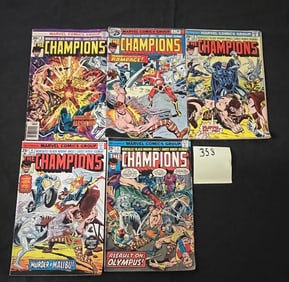 Champions 2, 3,4, 5, & 8 Marvel Bronze Age Comics