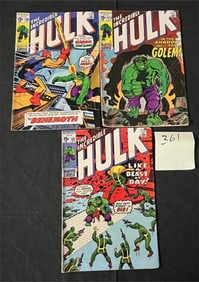 Hulk 132, 134, & 136 Bronze Age Marvel Comic Books