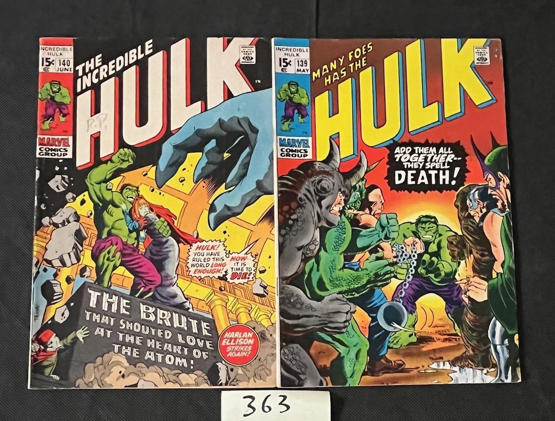 Hulk 139 & 140 Marvel Bronze Age 1st Series Comics (1 of 1)