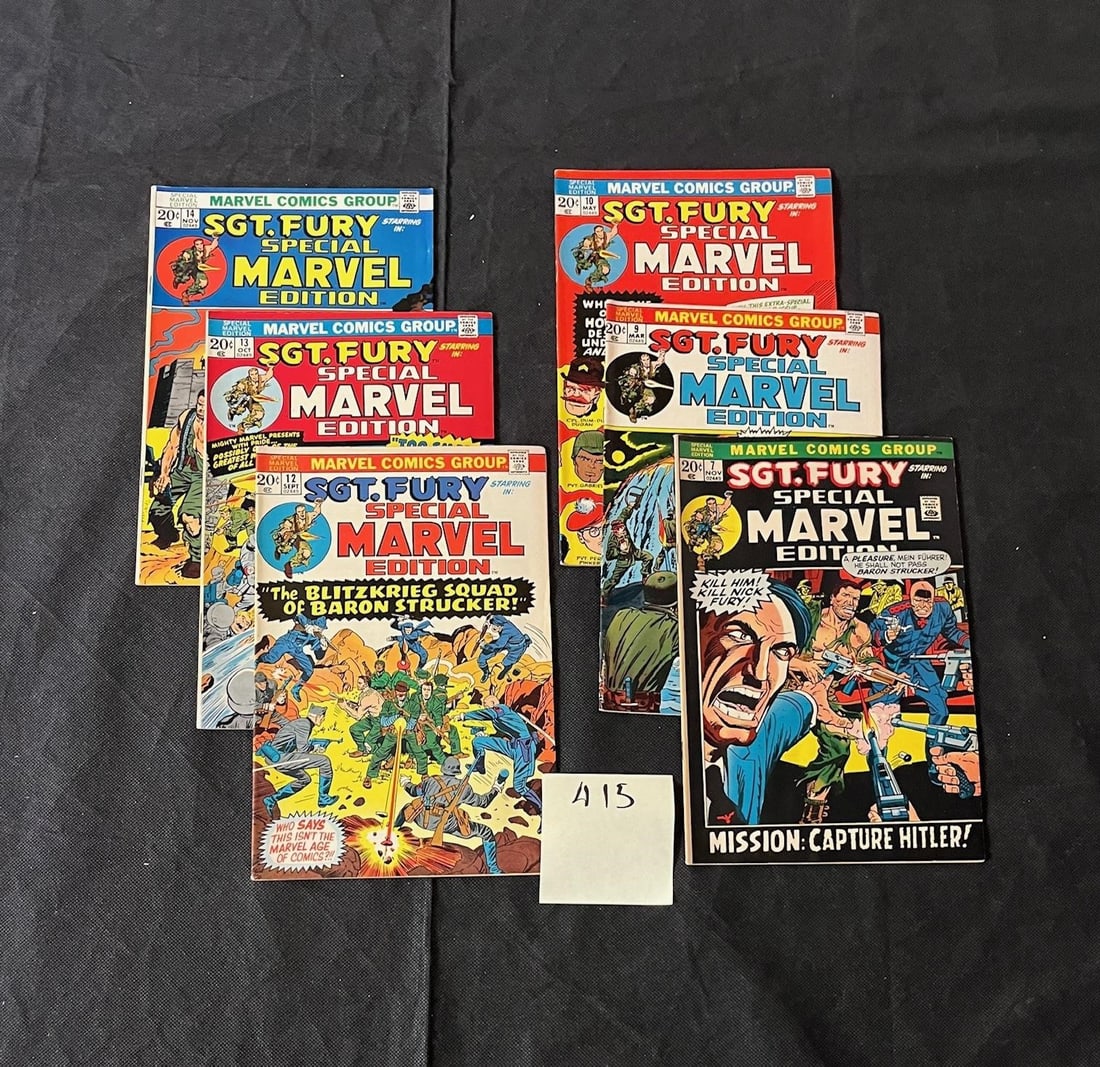Sgt Fury Special Marvel Edition Bronze Age Comics: All items are sold as is. Please look at pictures carefully to determine what you believe are the condition of each lot. By choosing which card to use to register to bid, you authorize us to use the c