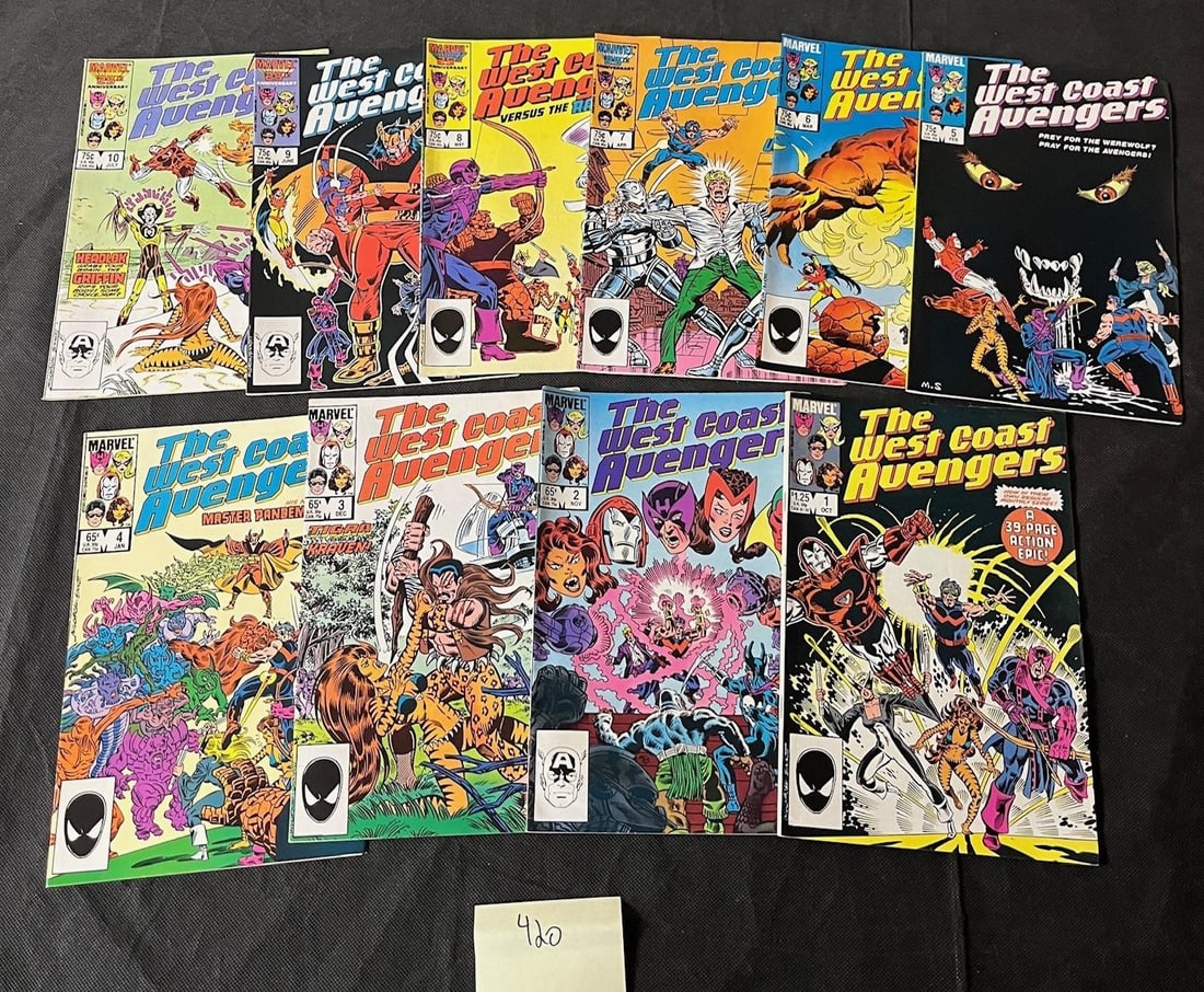 West Coast Avengers 1-10 Marvel Copper Age Comics (1 of 1)