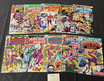Machine Man Marvel 1st Series Comic Books: All items are sold as is. Please look at pictures carefully to determine what you believe are the condition of each lot. By choosing which card to use to register to bid, you authorize us to use the