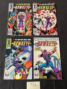 Hawkeye 1-4 Marvel Copper Age Mini Series: All items are sold as is. Please look at pictures carefully to determine what you believe are the condition of each lot. By choosing which card to use to register to bid, you authorize us to use the