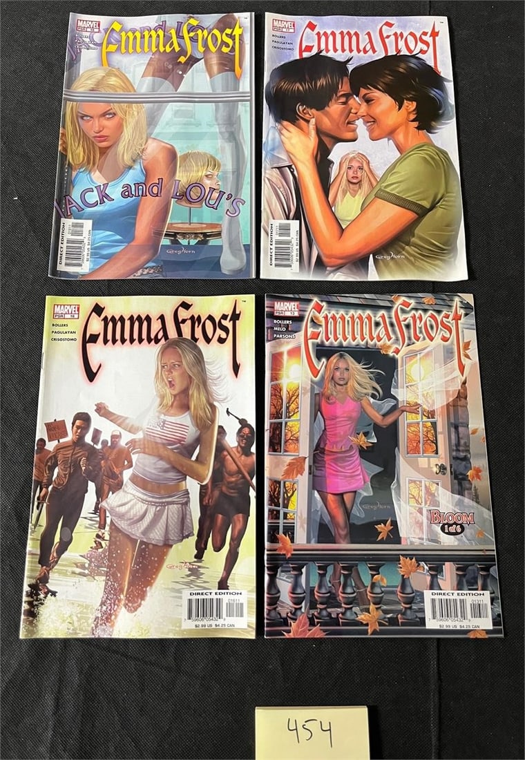 Emma Frost Marvel Greg Horn Art Series Comics: All items are sold as is. Please look at pictures carefully to determine what you believe are the condition of each lot. By choosing which card to use to register to bid, you authorize us to use the c
