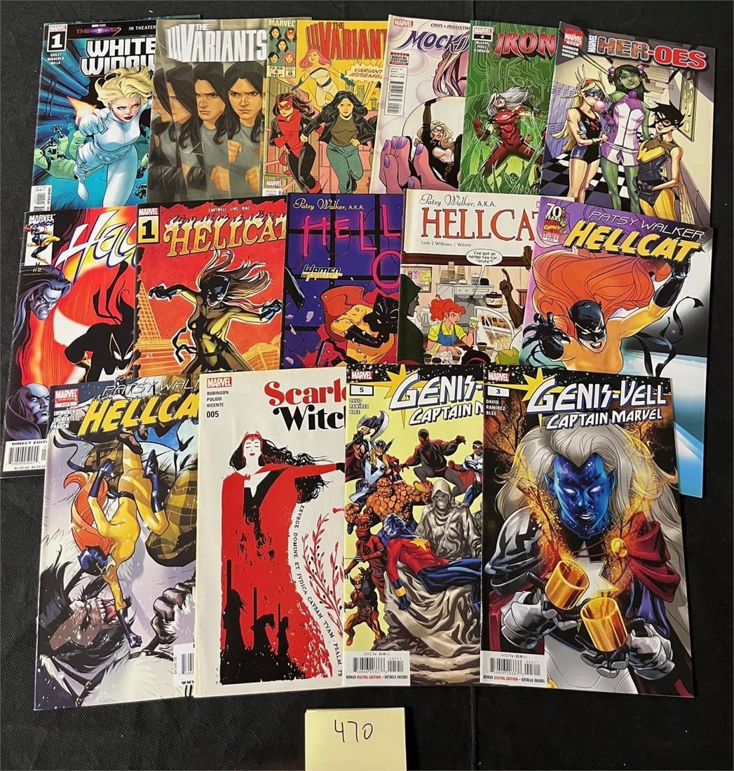 Hell Cat, Scarlet Witch + Marvel Bad Girl Comics: All items are sold as is. Please look at pictures carefully to determine what you believe are the condition of each lot. By choosing which card to use to register to bid, you authorize us to use the c