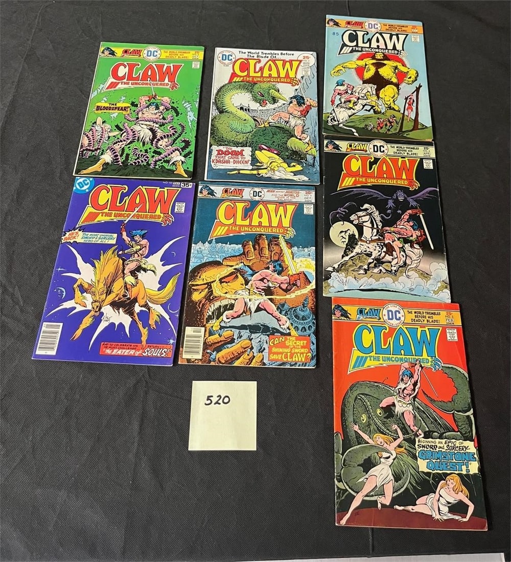 Claw the Unconquered DC Bronze Age Comic Books (1 of 2)