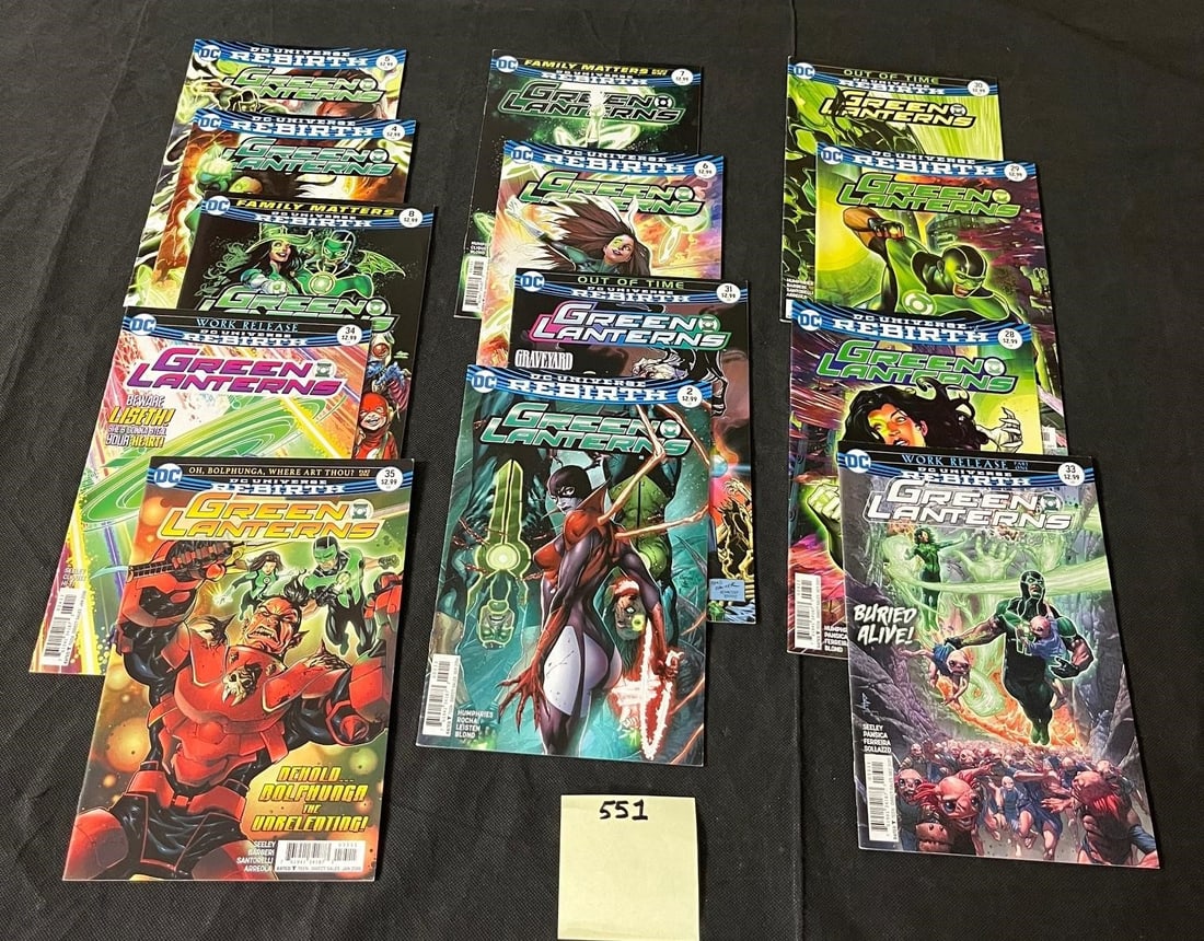 Green Lanterns DC Rebirth Comics: All items are sold as is. Please look at pictures carefully to determine what you believe are the condition of each lot. By choosing which card to use to register to bid, you authorize us to use the c