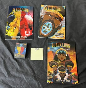 Black Lion & Cubs Graphic Novels Signed w/Deck