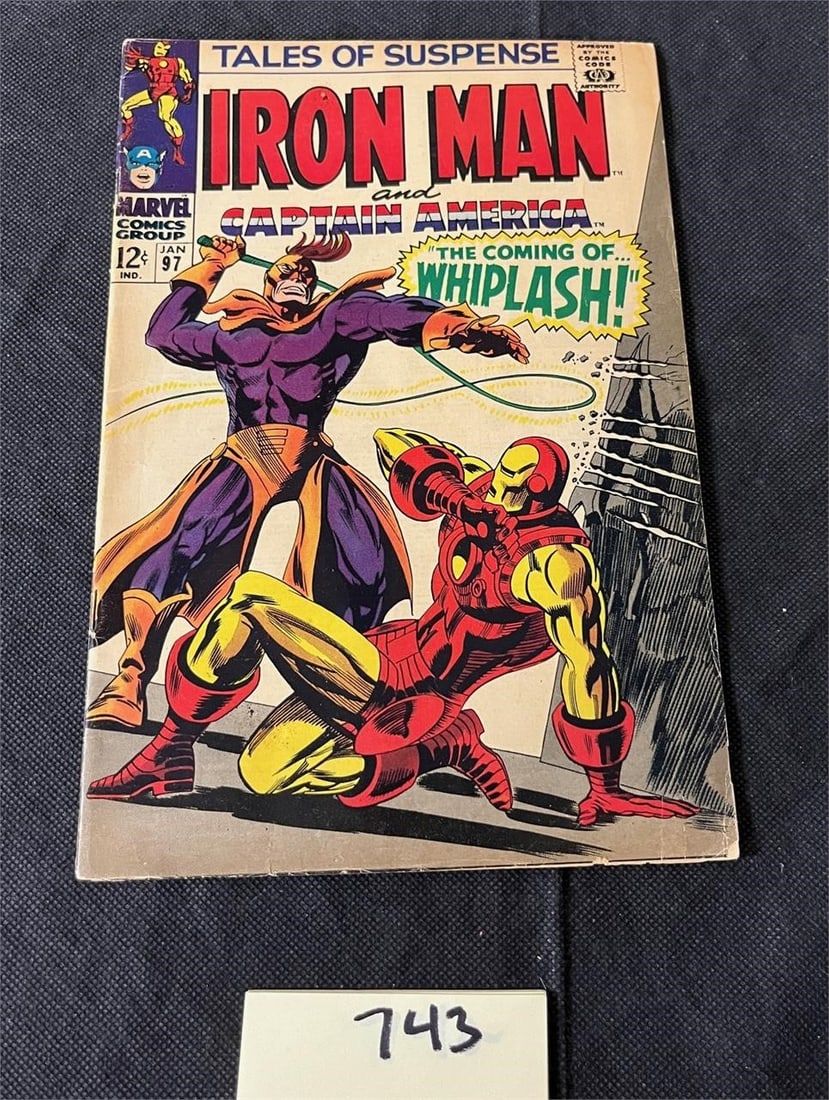 Tales of Suspense 97 1st App Whiplash Silver Age: All items are sold as is. Please look at pictures carefully to determine what you believe are the condition of each lot. By choosing which card to use to register to bid, you authorize us to use the c