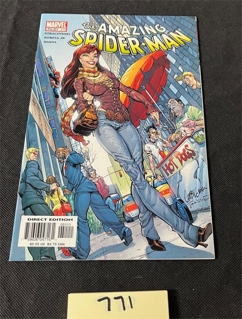 Amazing Spider-man 51 J. Scott Campbell Cover: All items are sold as is. Please look at pictures carefully to determine what you believe are the condition of each lot. By choosing which card to use to register to bid, you authorize us to use the c