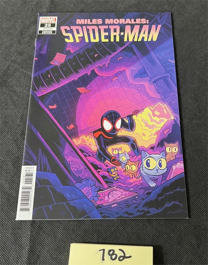 Miles Morales Spider-man 25 1:50 RI Variant: 1:50 Retail Incentive Variant Cover. All items are sold as is. Please look at pictures carefully to determine what you believe are the condition of each lot. By choosing which card to use to register 
