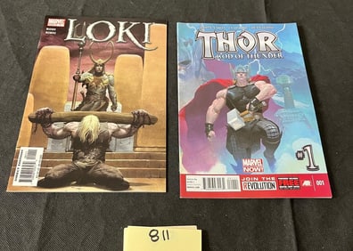 Thor God of Thunder 1 & Loki 1 Marvel Comics