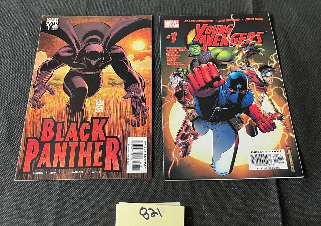 Young Avengers 1 & Black Panther 1 1st Kate Bishop: All items are sold as is. Please look at pictures carefully to determine what you believe are the condition of each lot. By choosing which card to use to register to bid, you authorize us to use the c