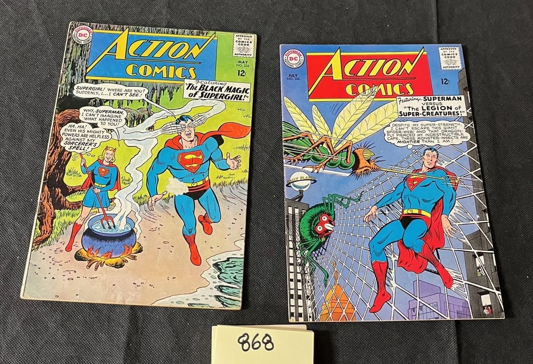 Action Comics 324 & 326 DC Silver Age Comics (1 of 2)