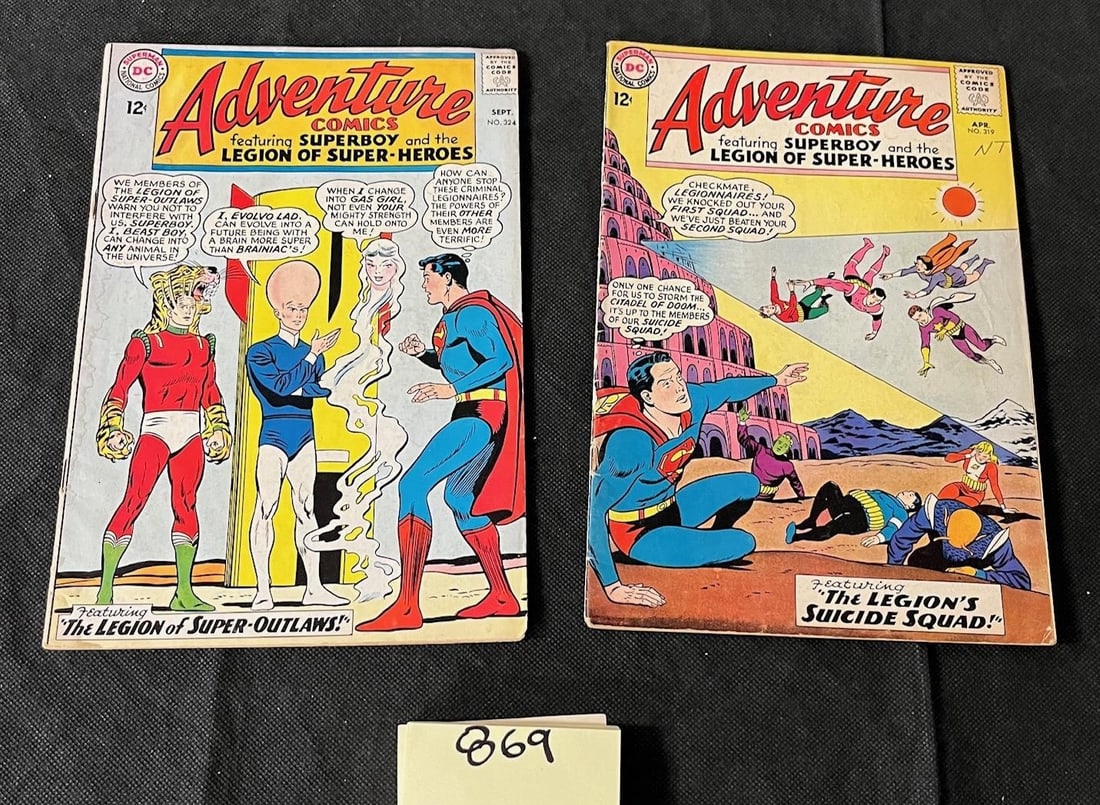 Adventure Comics 319 & 324 DC Silver Age Comics (1 of 2)