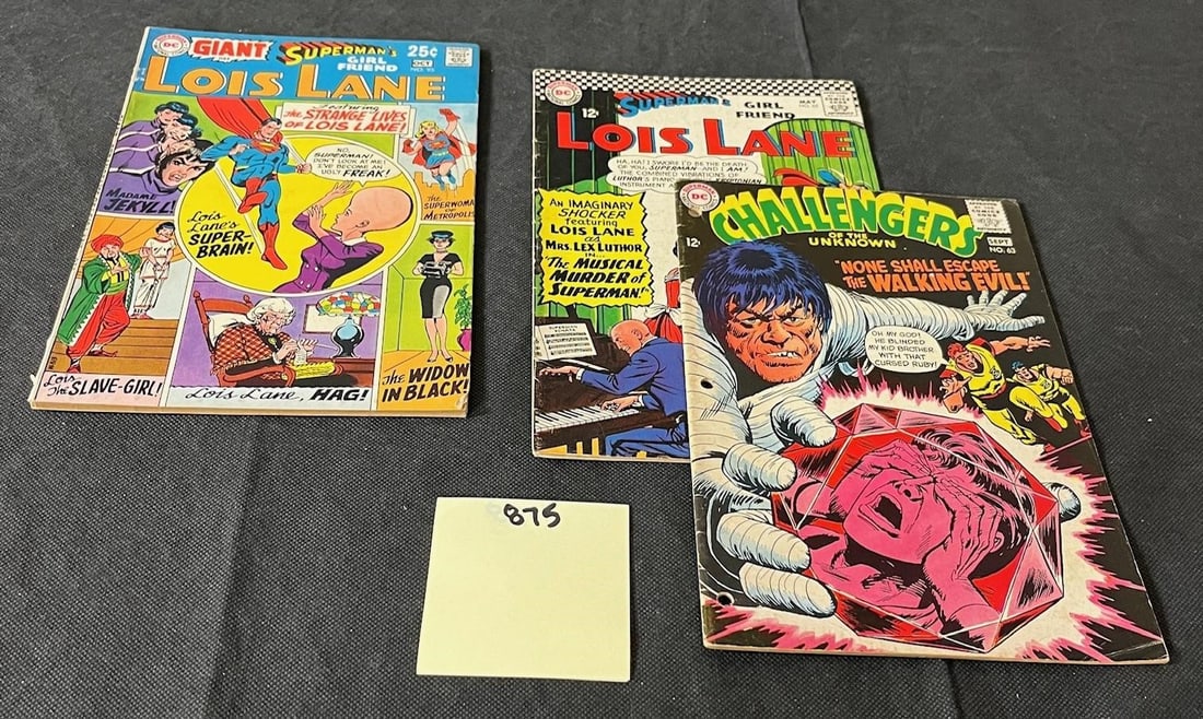 Lois Land & Challengers of the Unknown Silver Age: All items are sold as is. Please look at pictures carefully to determine what you believe are the condition of each lot. By choosing which card to use to register to bid, you authorize us to use the c
