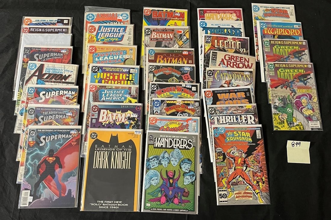 Superman, Batman + Comic Books: All items are sold as is. Please look at pictures carefully to determine what you believe are the condition of each lot. By choosing which card to use to register to bid, you authorize us to use the c