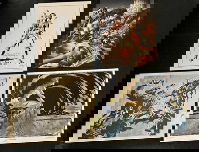 Group of Vintage Prints w/ Batman: All items are sold as is. Please look at pictures carefully to determine what you believe are the condition of each lot. By choosing which card to use to register to bid, you authorize us to use the