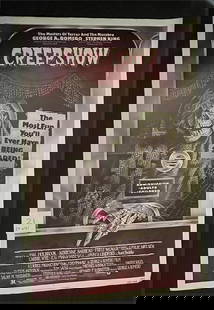 George A. Romero Creepshow One Sheet Movie Poster: All items are sold as is. Please look at pictures carefully to determine what you believe are the condition of each lot. By choosing which card to use to register to bid, you authorize us to use the
