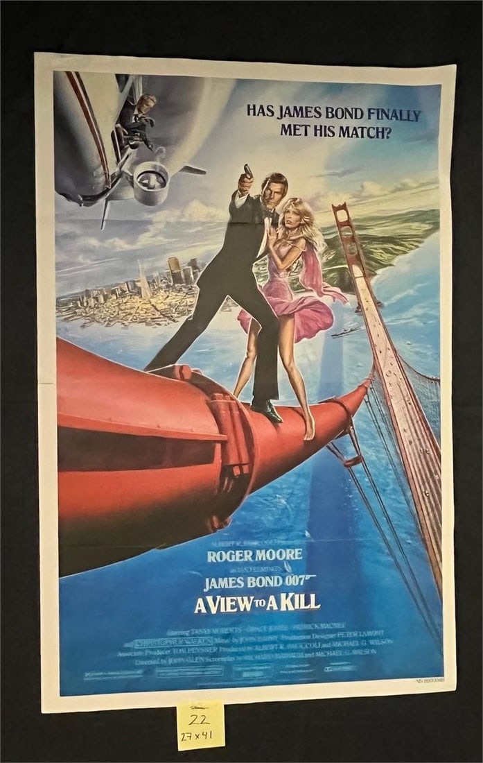 James Bond A View to A Kill One Sheet Movie Poster (1 of 1)