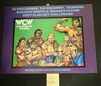 WCW Wrestling Backlight Sign