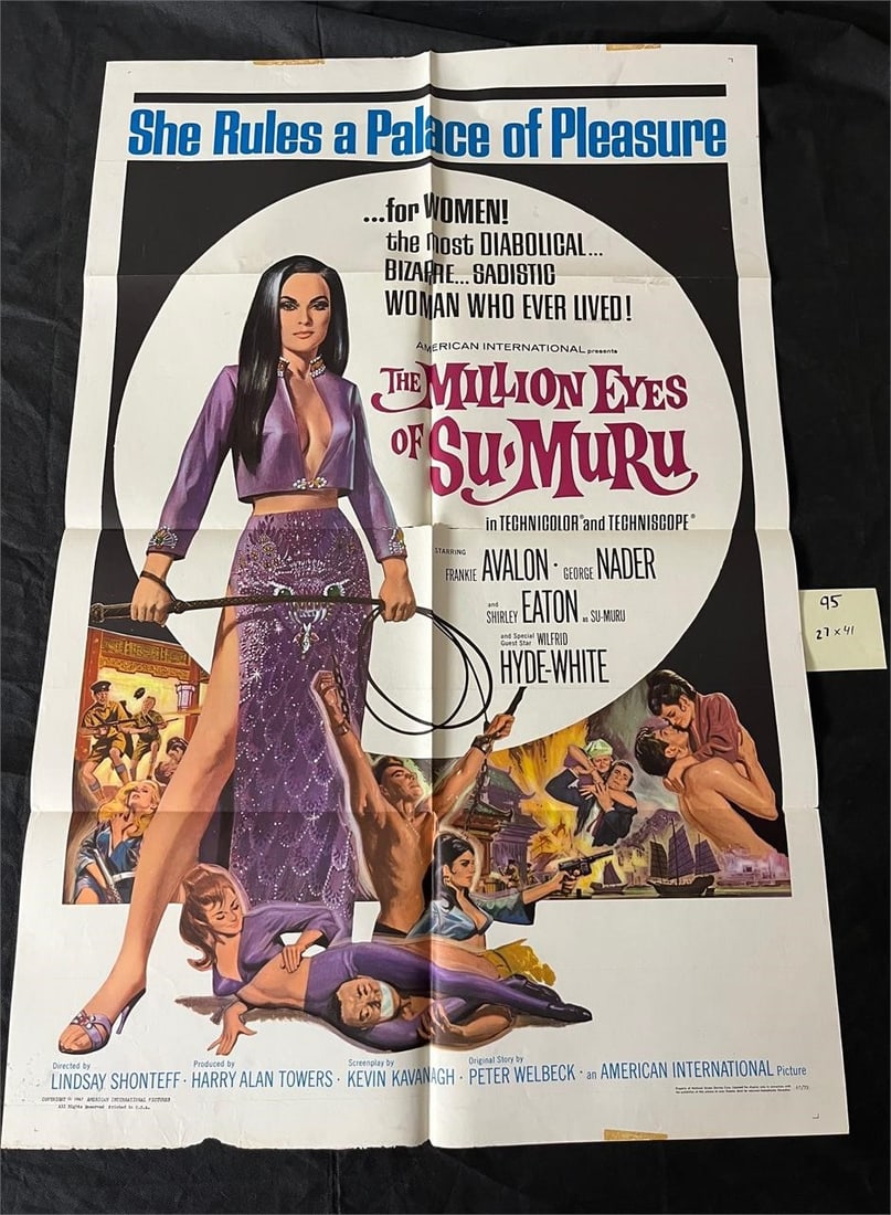 Million Eyes of Su Muru Rare Movie Poster: Original One Sheet Movie Poster All items are sold as is. Please look at pictures carefully to determine what you believe are the condition of each lot. By choosing which card to use to register to bi