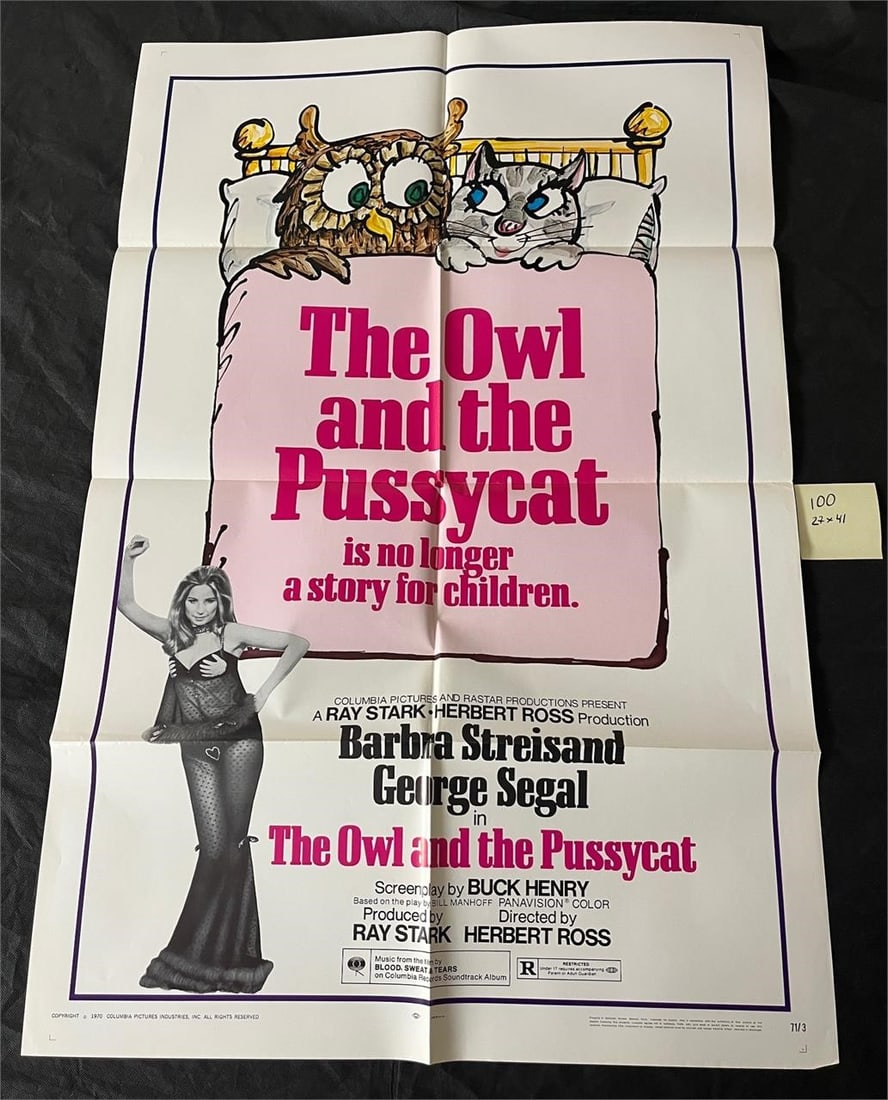 Owl & the Pussy Cat Barbara Streisand Movie Poster (1 of 1)