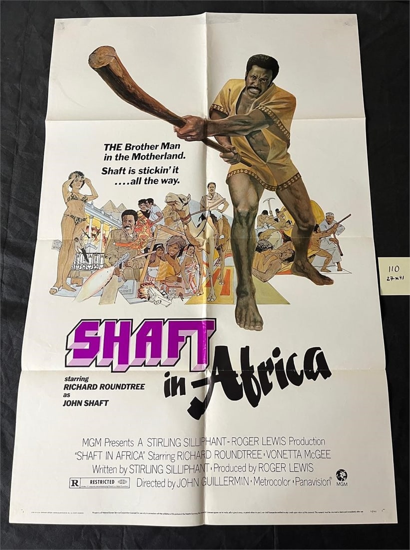 Shaft in Africa Richard Roundtree Movie Poster: Original One Sheet Movie Poster. All items are sold as is. Please look at pictures carefully to determine what you believe are the condition of each lot. By choosing which card to use to register to b