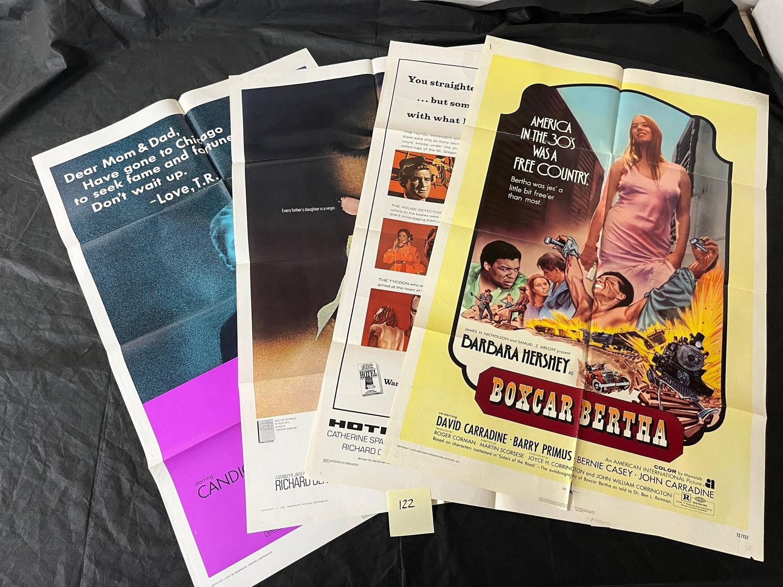 Group of Original one Sheet Movie Posters: All items are sold as is. Please look at pictures carefully to determine what you believe are the condition of each lot. By choosing which card to use to register to bid, you authorize us to use the c