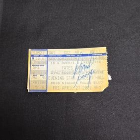 Damond Jiniya Signed Concert Ticket, No COA