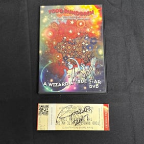 Todd Rundgren Signed Ticket and DVD