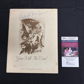 Butterfly McQueen Signed Program, JSA COA