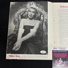Dolores Gray Signed Program, JSA COA
