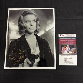 Honor Blackman Signed Photo, JSA COA