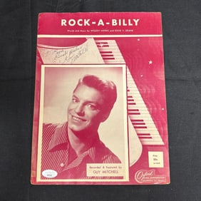 Guy Mitchell Signed Sheet Music, JSA COA