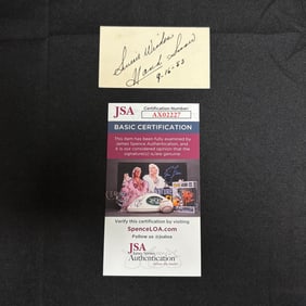Hank Snow Signature, JSA COA