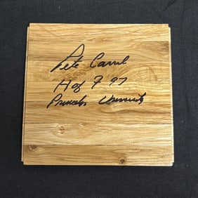 Pete Carroll Signed Basketball Flooring
