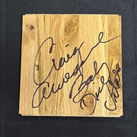 Dick Vitale Signed Basketball Flooring