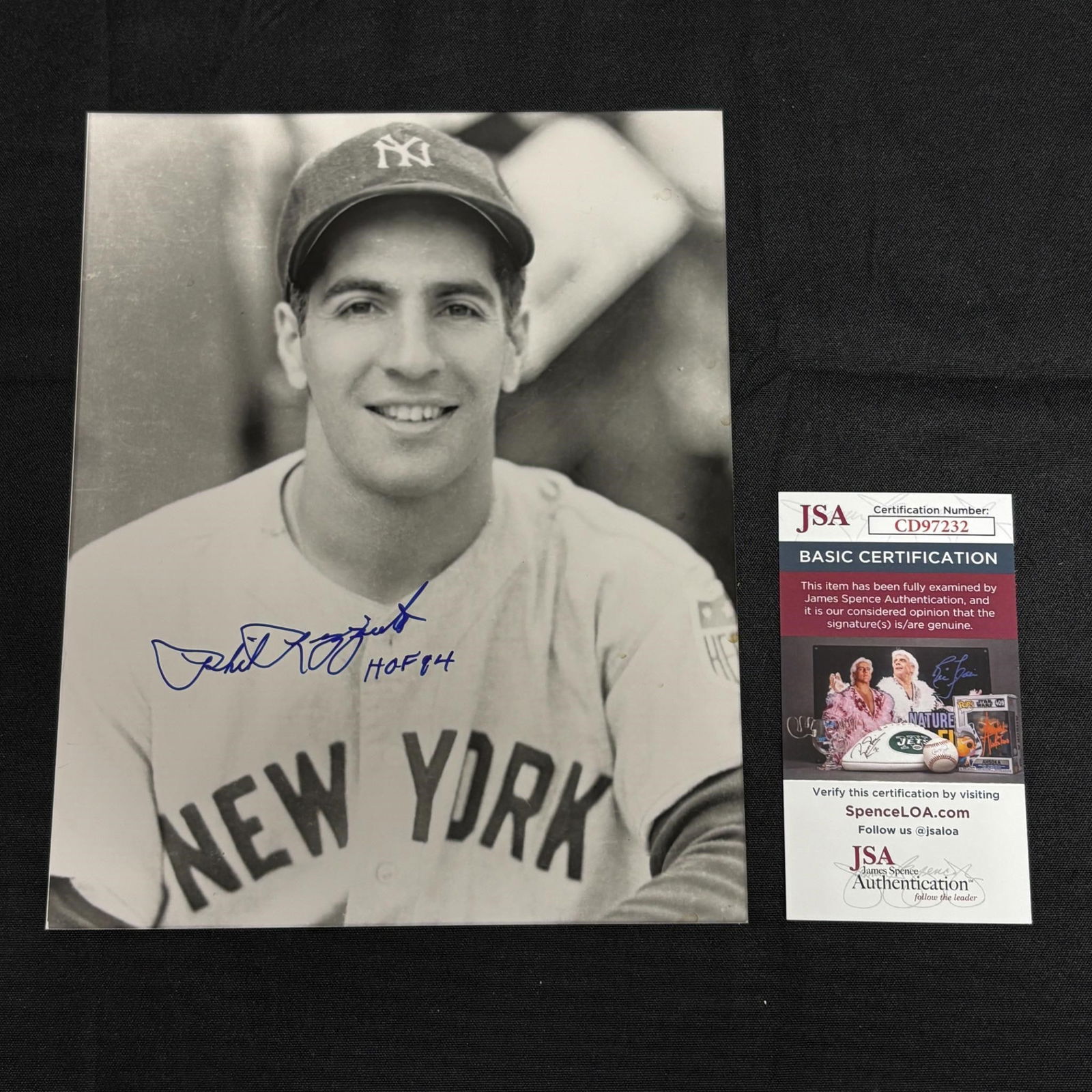 Phil Rizzuto Signed Photo, JSA COA (1 of 2)