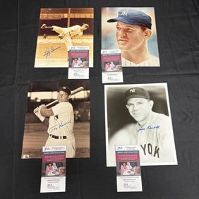 Hall of Fame Baseball Players Sig Photos + JSA COA