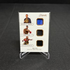 Jordan, Tyson, Mayweather, Triple Relic Card /99