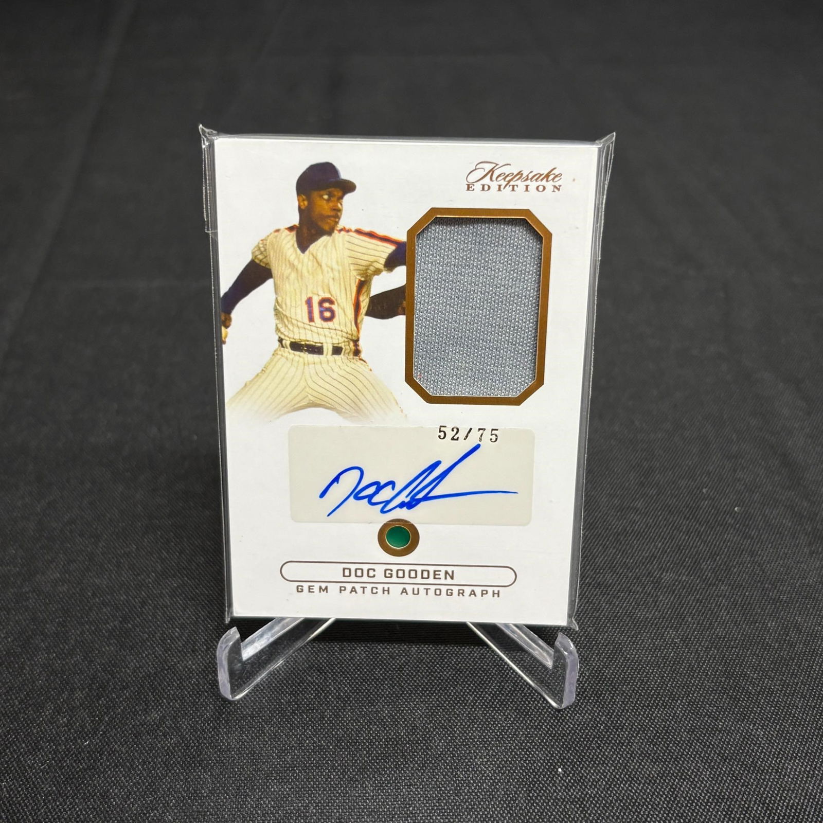 Doc Gooden Gem Patch Auto Card #/75 (1 of 2)