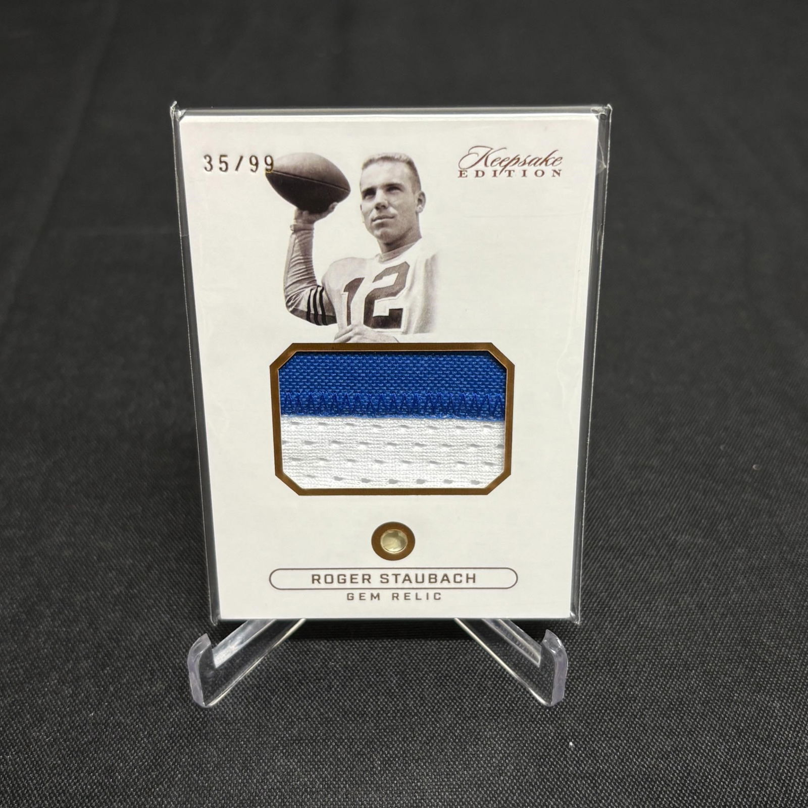 Roger Staubach Gem Relic Card #/99 (1 of 2)