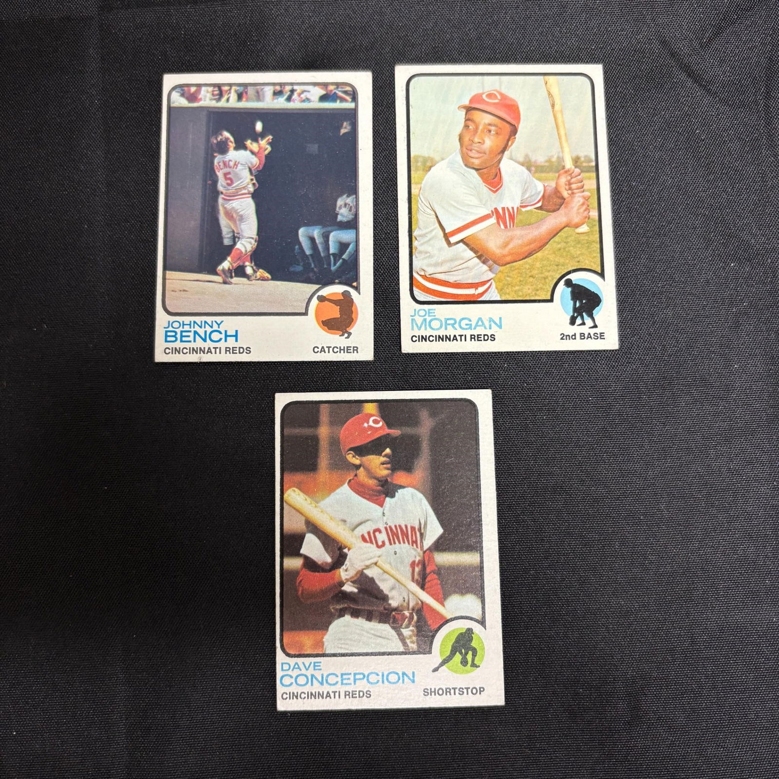 Bench, Morgan, Concepcion 1973 Topps (1 of 2)