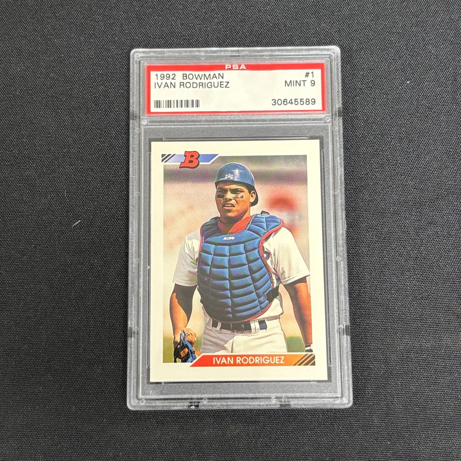 PSA 9 Ivan Rodriguez 1992 Baseball Card (1 of 2)