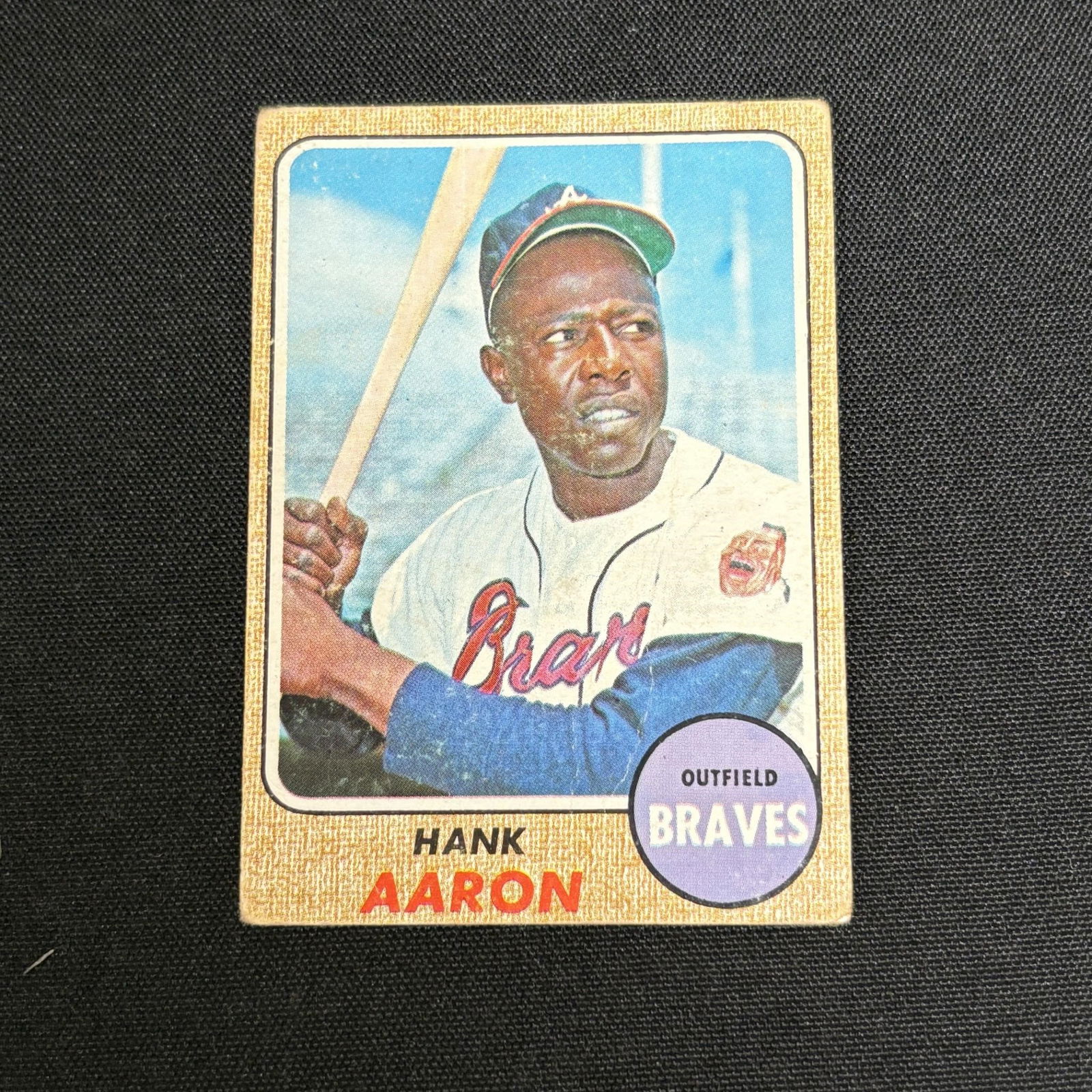 Hank Aaron 1968 Topps Baseball Card (1 of 2)